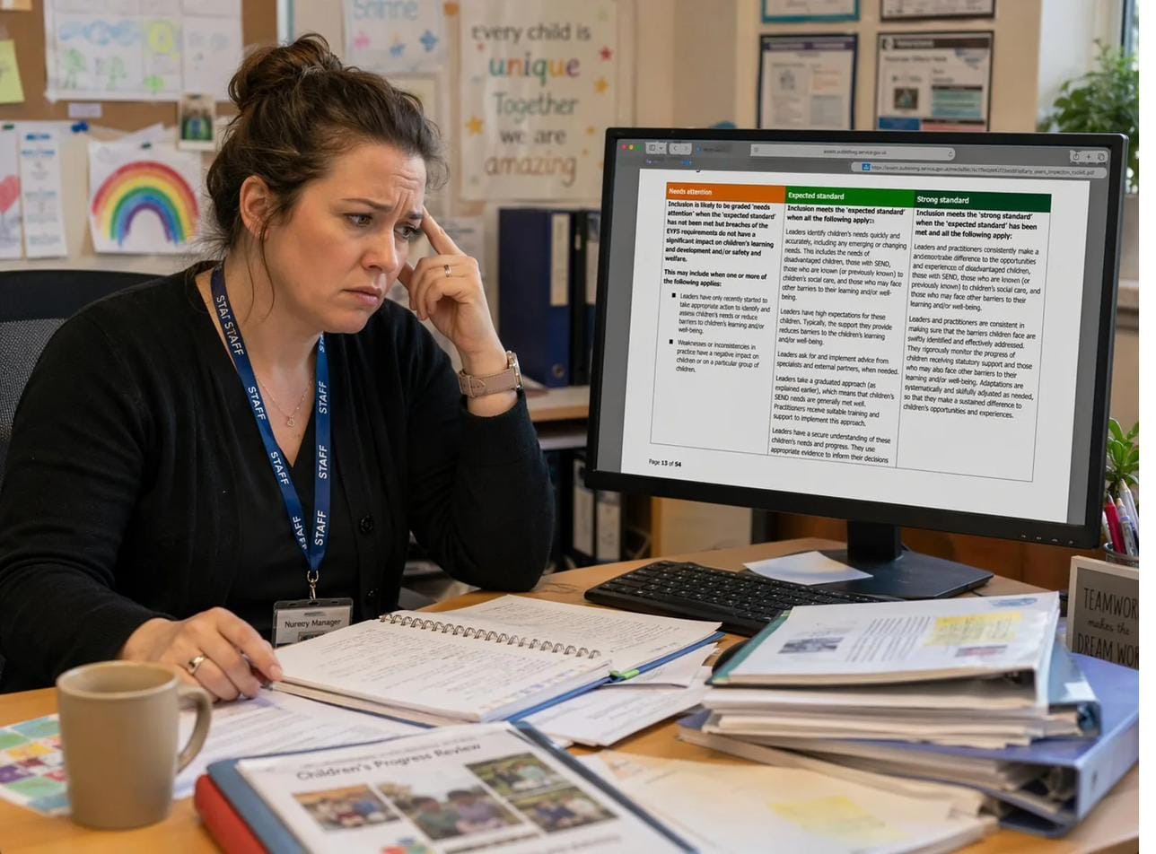 A nursery leader working back through the toolkit after the fact